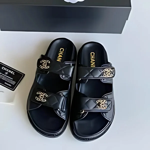 Chanel Chic Dad Sandals, Fashionable Women's Slides black
