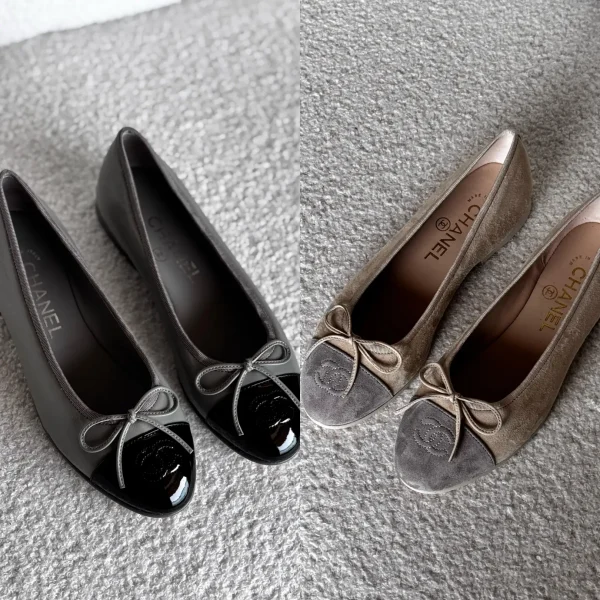 Chic Women's Cap-Toe Flats - Chanel