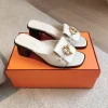 Luxurious Women's Buckle Sandals – Harmes white
